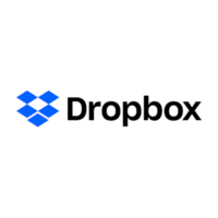 Shows the company logo of Dropbox