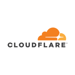 shows the company logo of Cloudflare